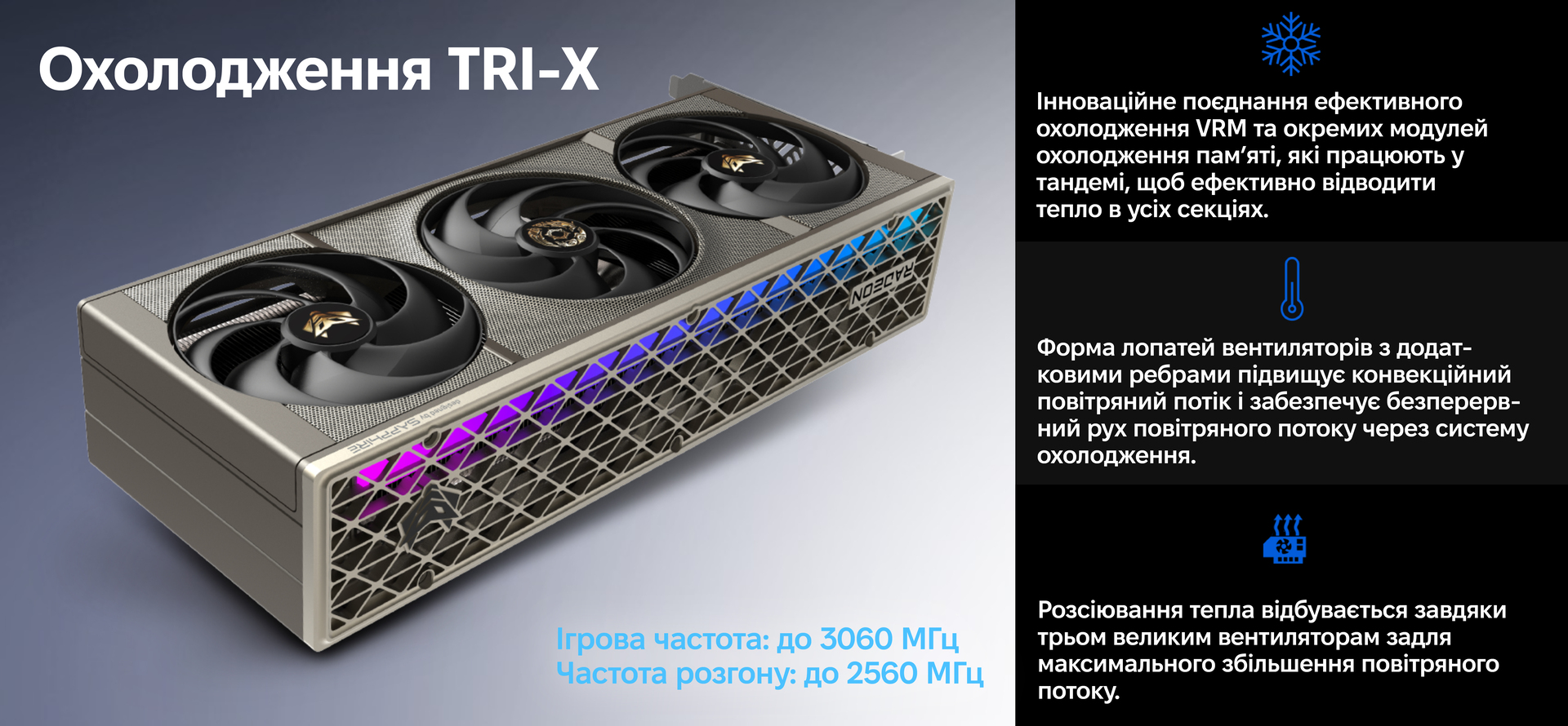 Досконала система тепловідведення TRI-X